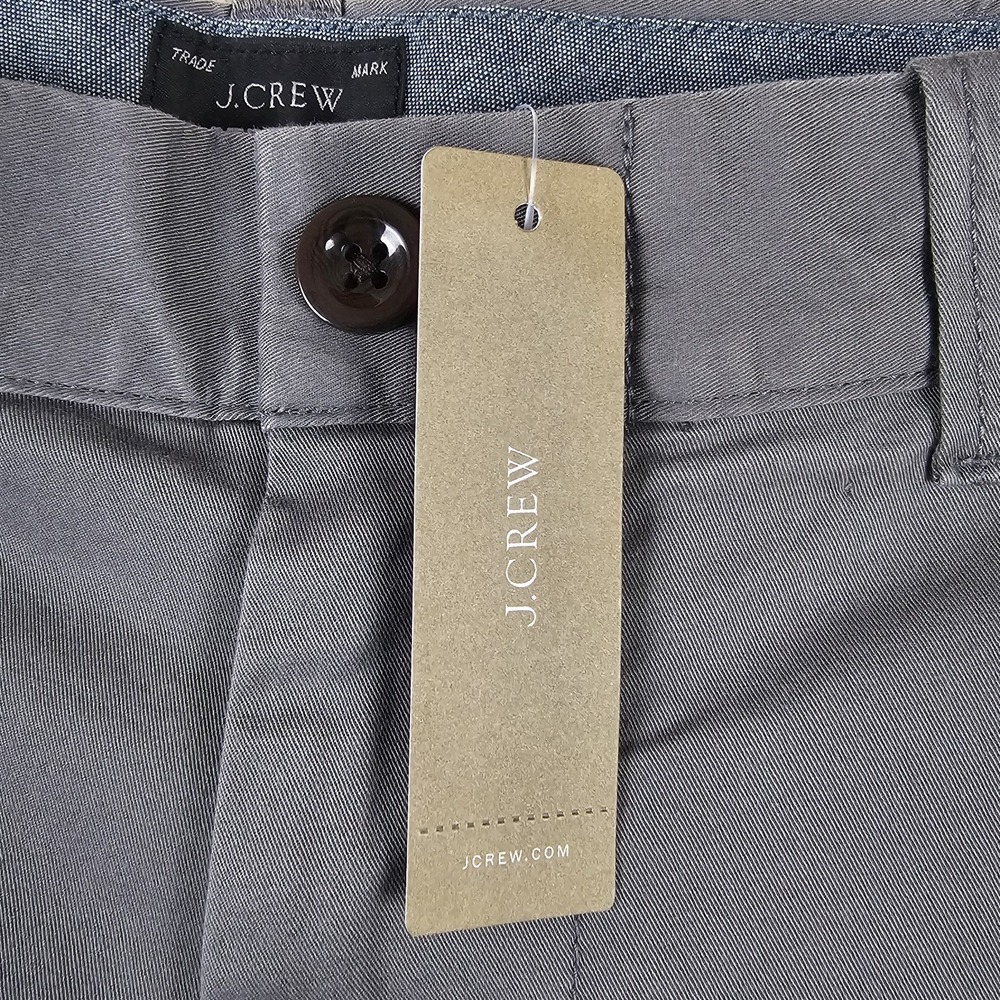 J Crew Shorts Mens 32 Gray Flex Chino 9" Inseam Stretch Preppy Casual NWT - Picture 8 of 11